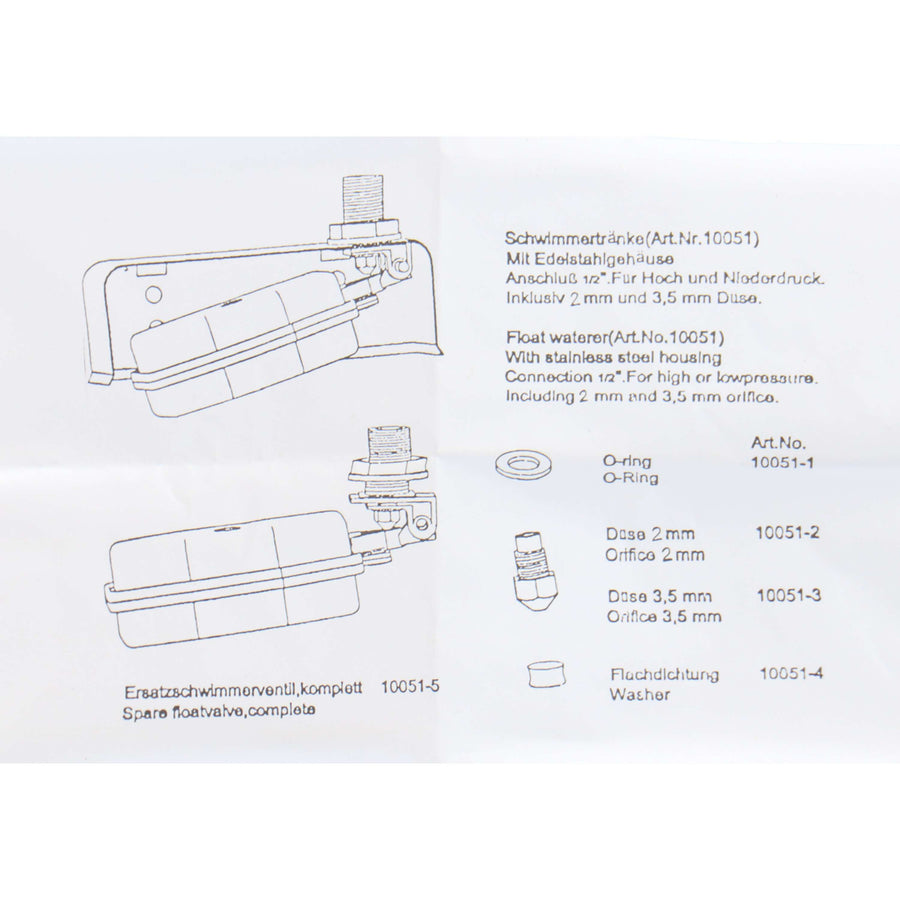 Kerbl Suspended Float Valve for Pasture Pump