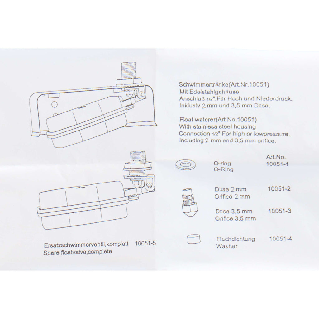Kerbl Suspended Float Valve for Pasture Pump