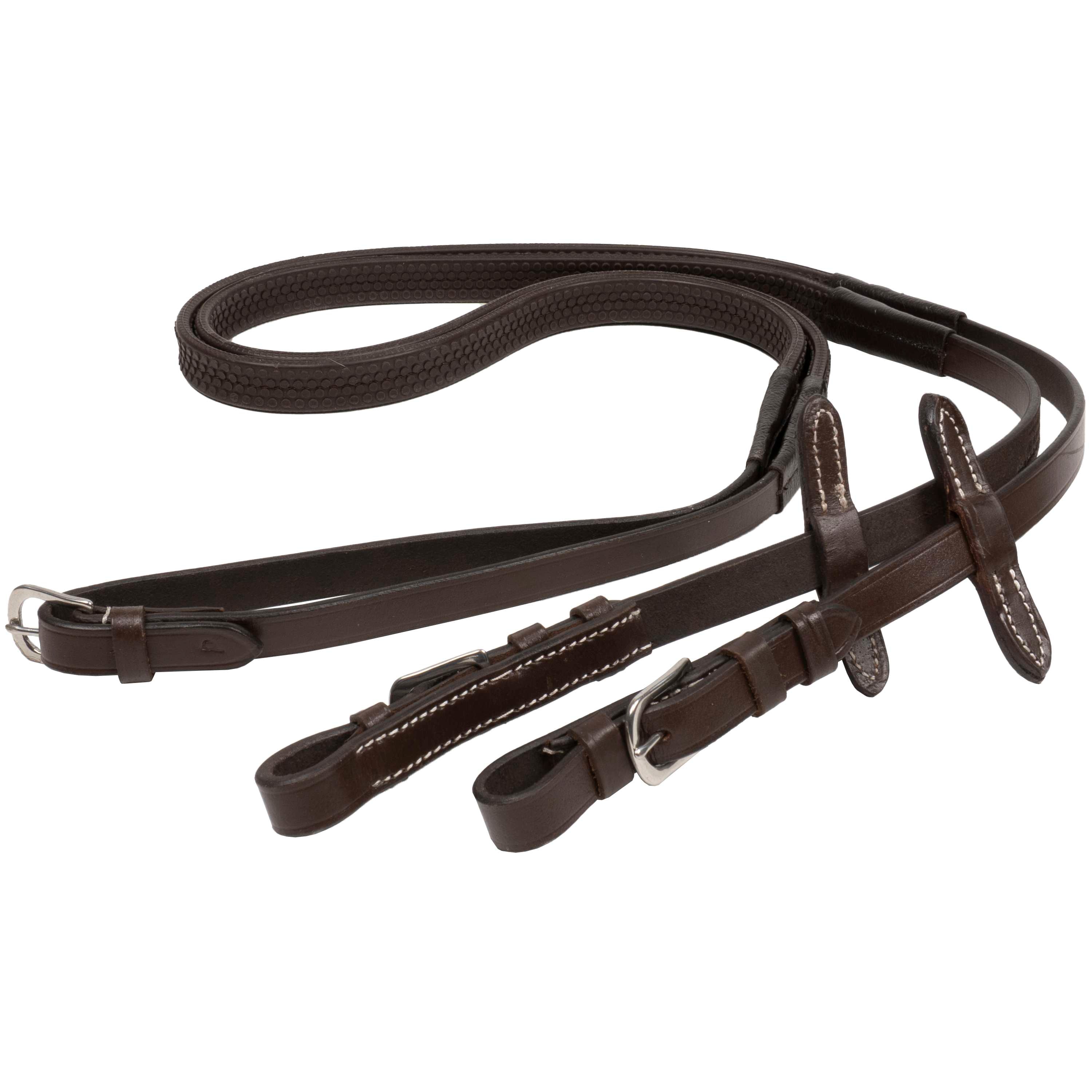 HKM Rubber Reins Brown