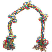 Beeztees Ipts Flossytoy Coloured 5 Knots Rainbow