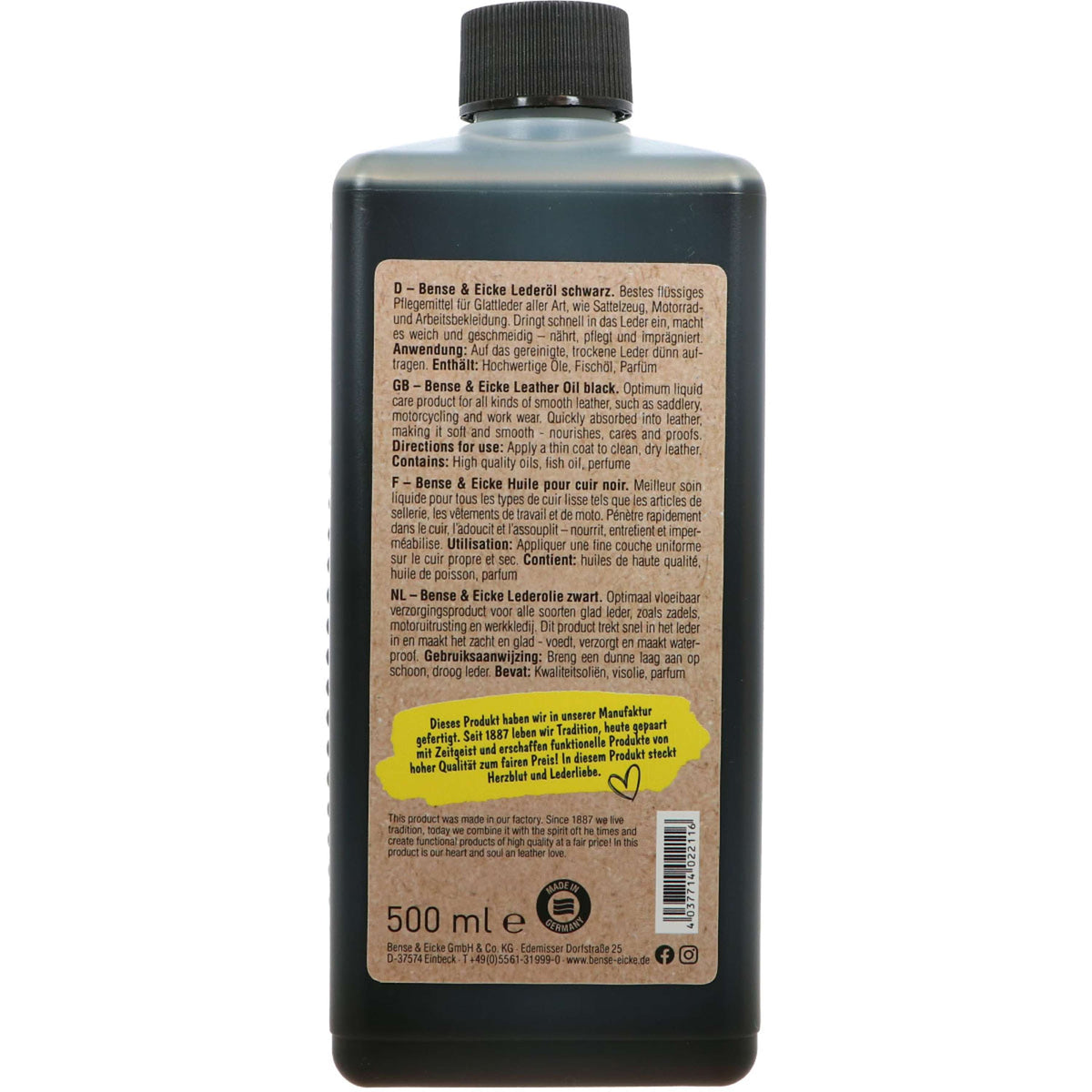 Bense & Eicke Leather Oil Black