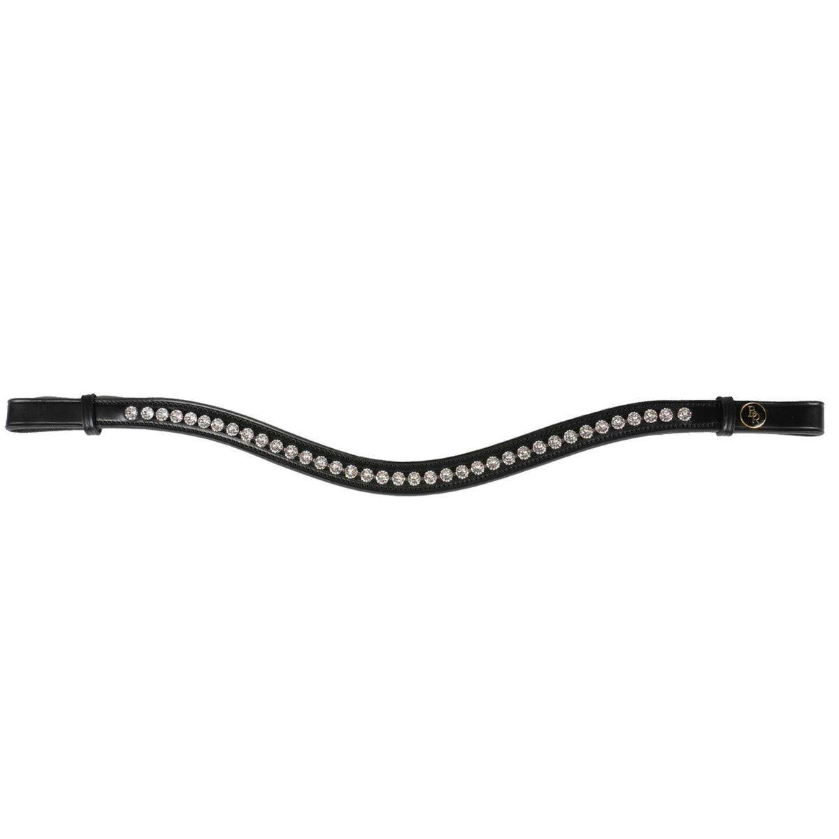 BR Browband Andes Curved Swarovski Black/Silver