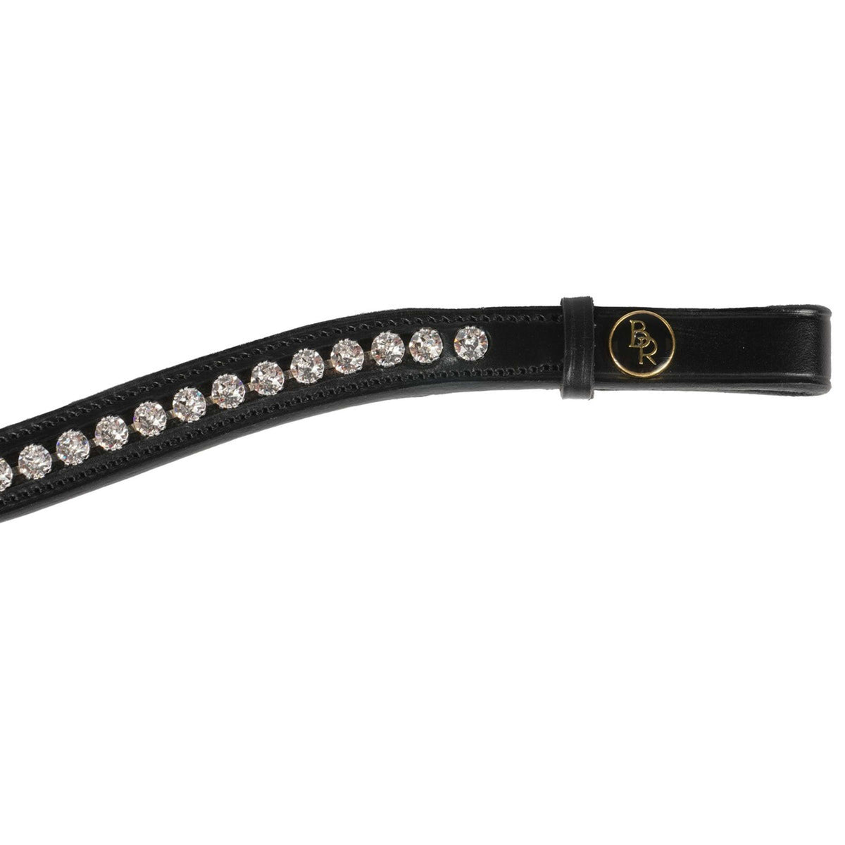 BR Browband Andes Curved Swarovski Black/Silver