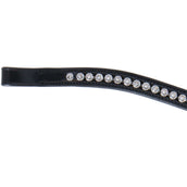 BR Browband Andes Curved Swarovski Black/Silver