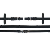 Kerbl Anti-Slip Rubber Reins Black