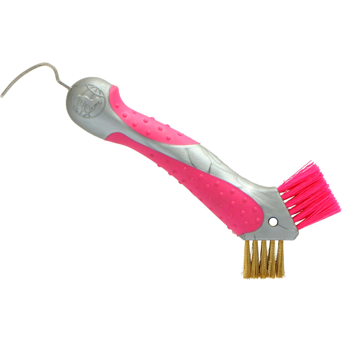 Imperial Riding Hoof Pick Scraper with Brush Pink