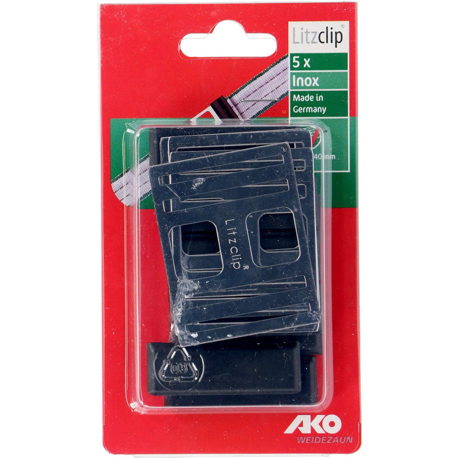 Ako Ribbon fastener Litzclip stainless steel 5 Pieces