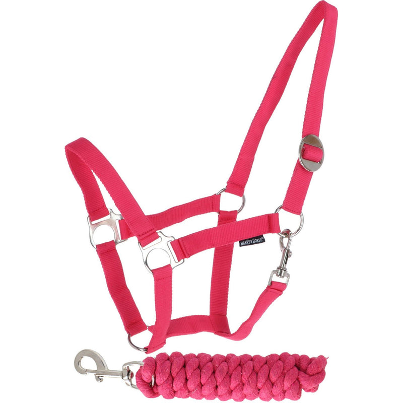 Harry's Horse Headcollar-Set Initial Fuchsia