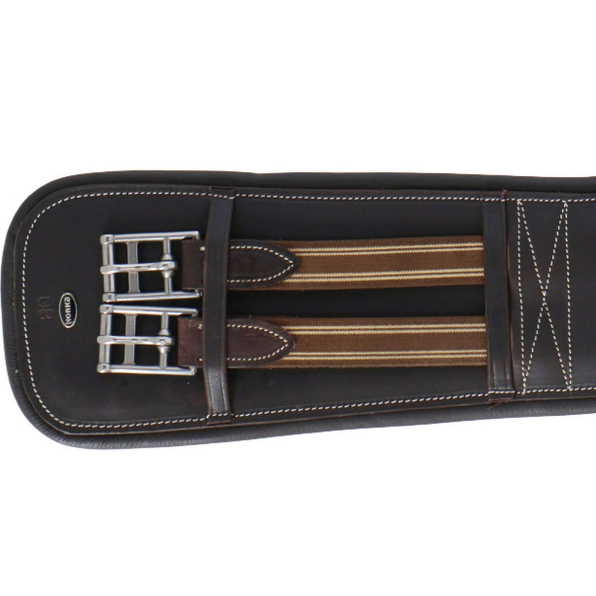 HORKA Dressage Girth Leather Brown/Silver