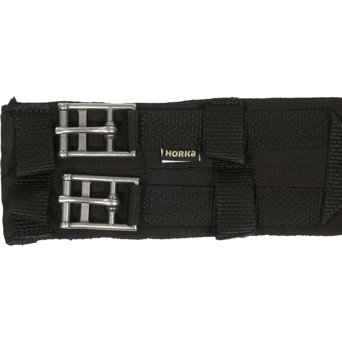 HORKA Dressage Girth Poly Rib Black/Silver