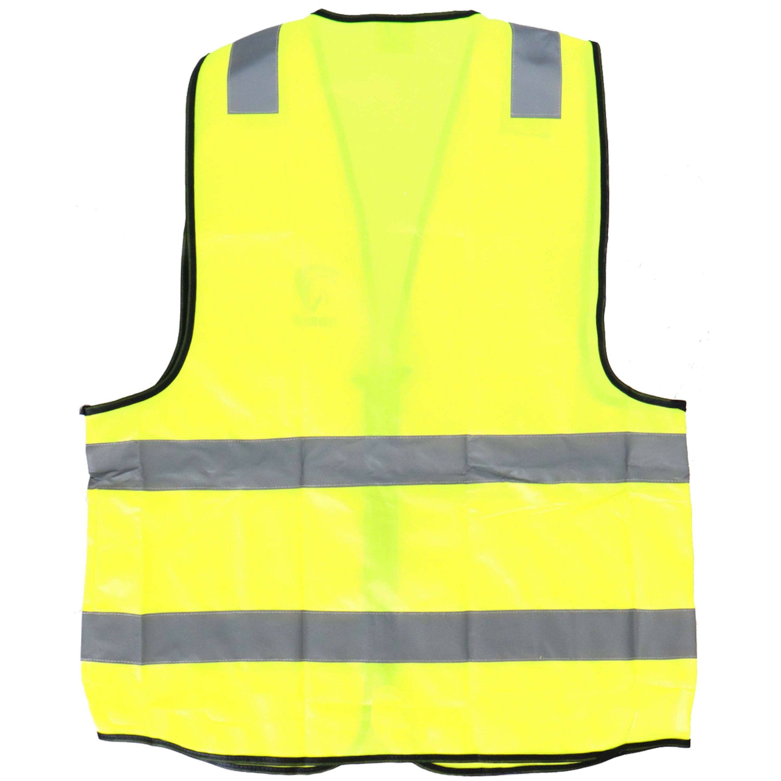 HORKA Vest With Zipper Fluorescent And Reflective Yellow