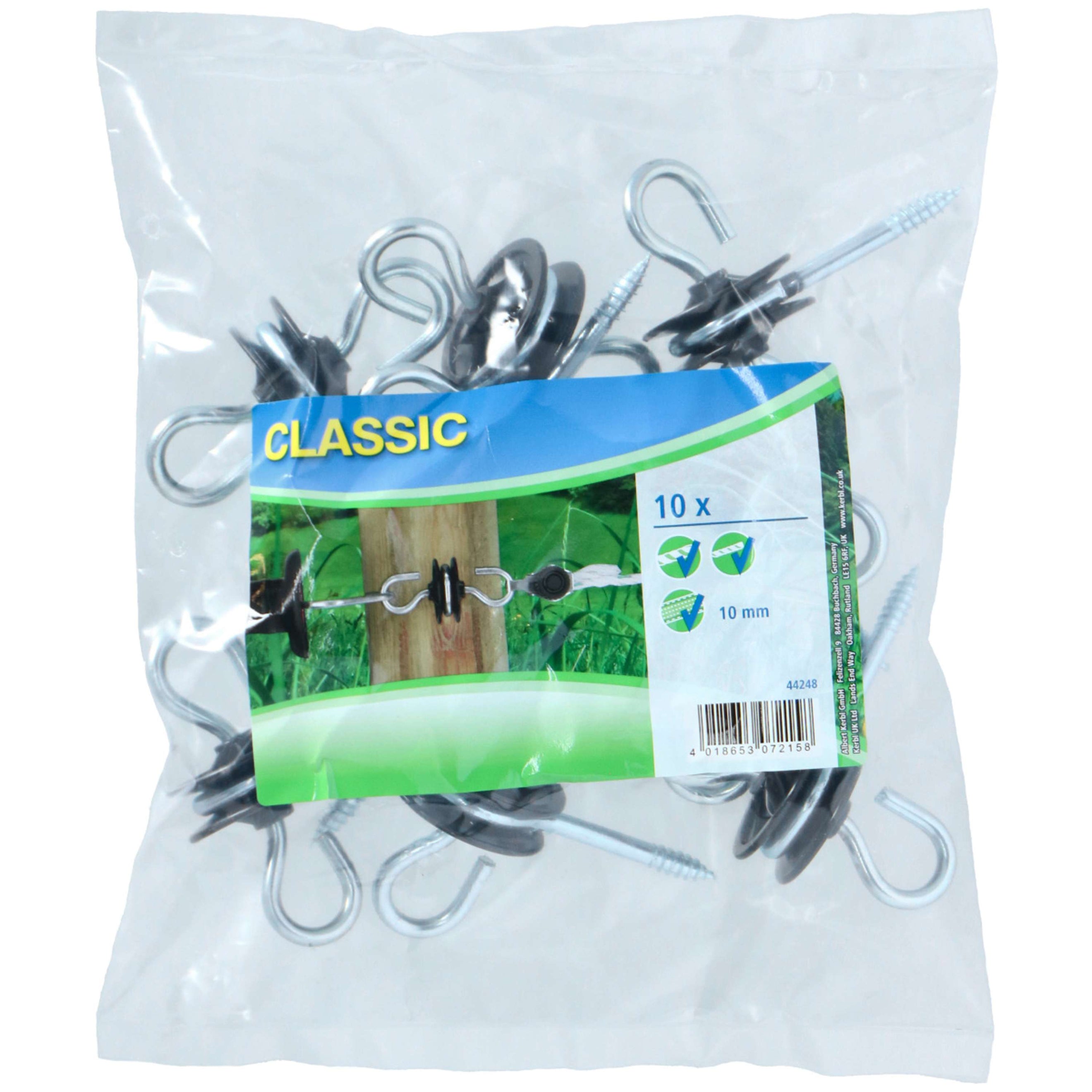 Ako Gate Handle Insulator Galvanised 2 Hooks 10 Pieces