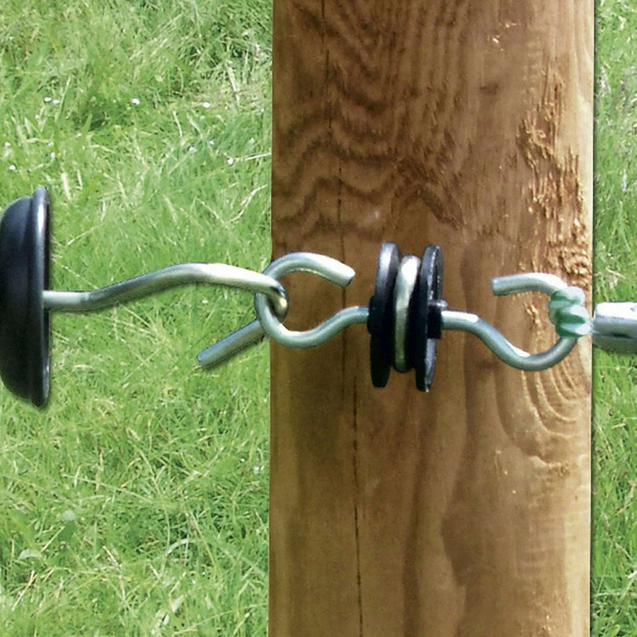 Agradi Power Gate Handle Insulator Galvanised 2 Hooks 10 Pieces