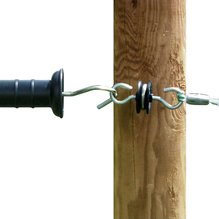 Agradi Power Gate Handle Insulator Galvanised 2 Hooks 10 Pieces
