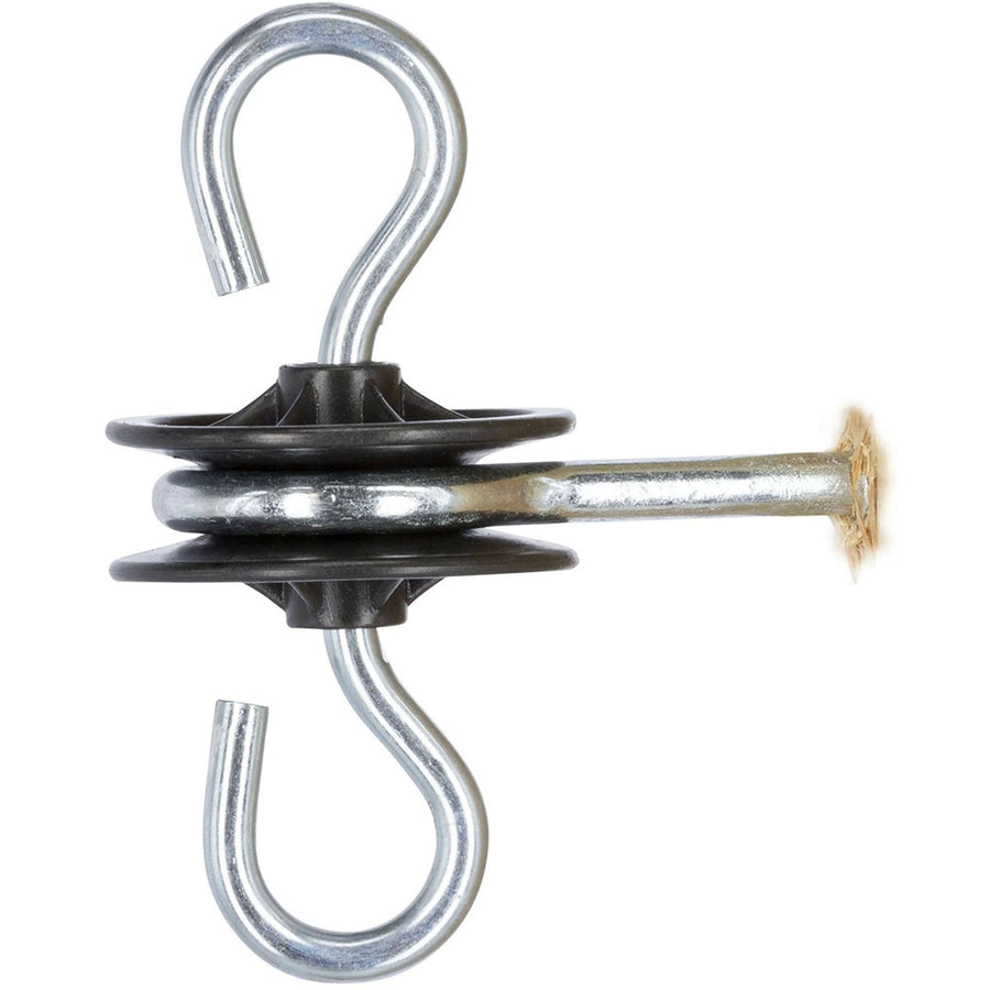 Agradi Power Gate Handle Insulator Galvanised 2 Hooks 10 Pieces