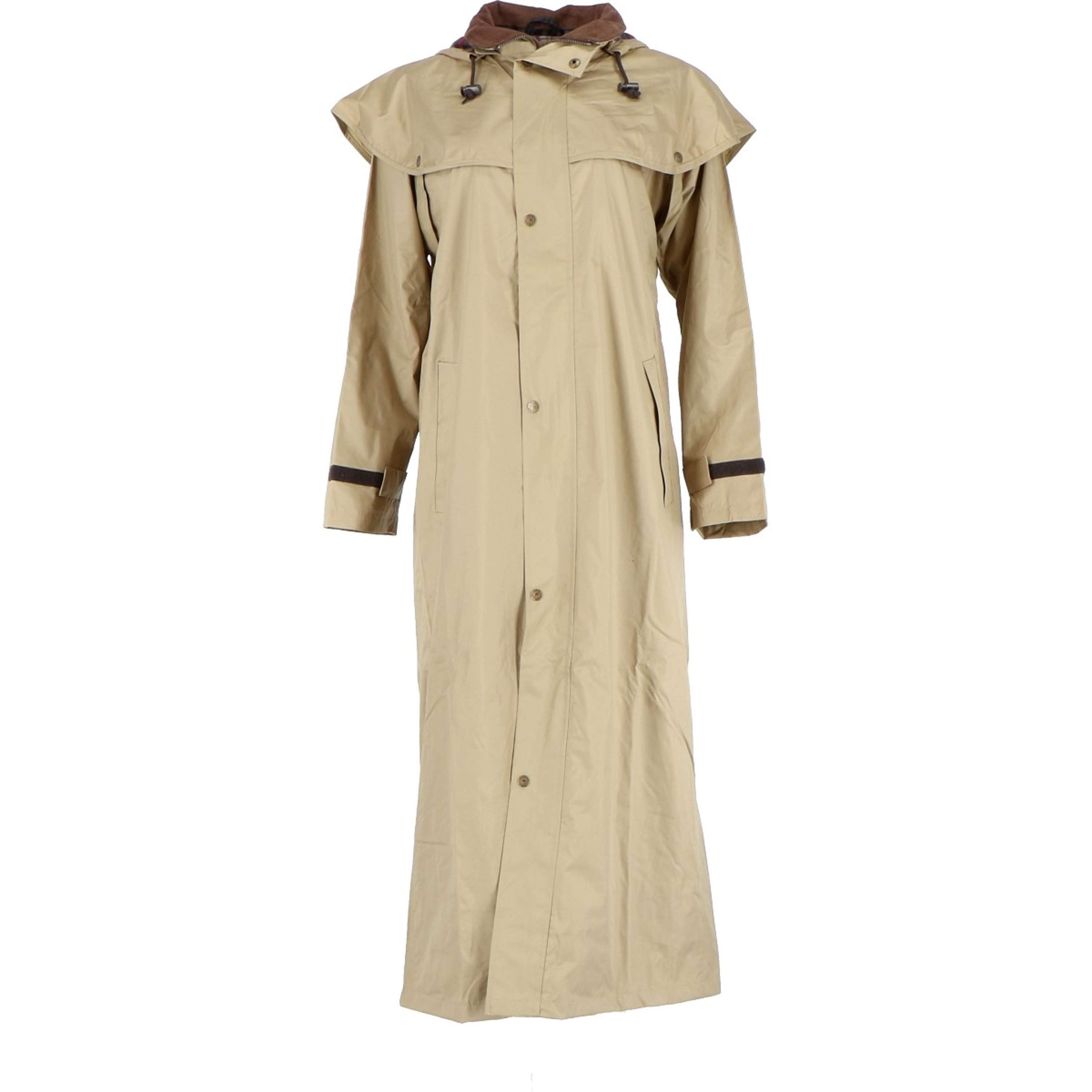 Scippis Black Roo Coat Stockman Rain Cowboy Beige