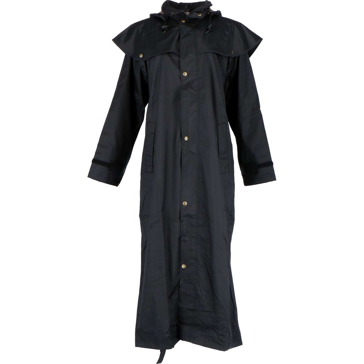 Scippis Black Roo Coat Stockman Rain Cowboy Black