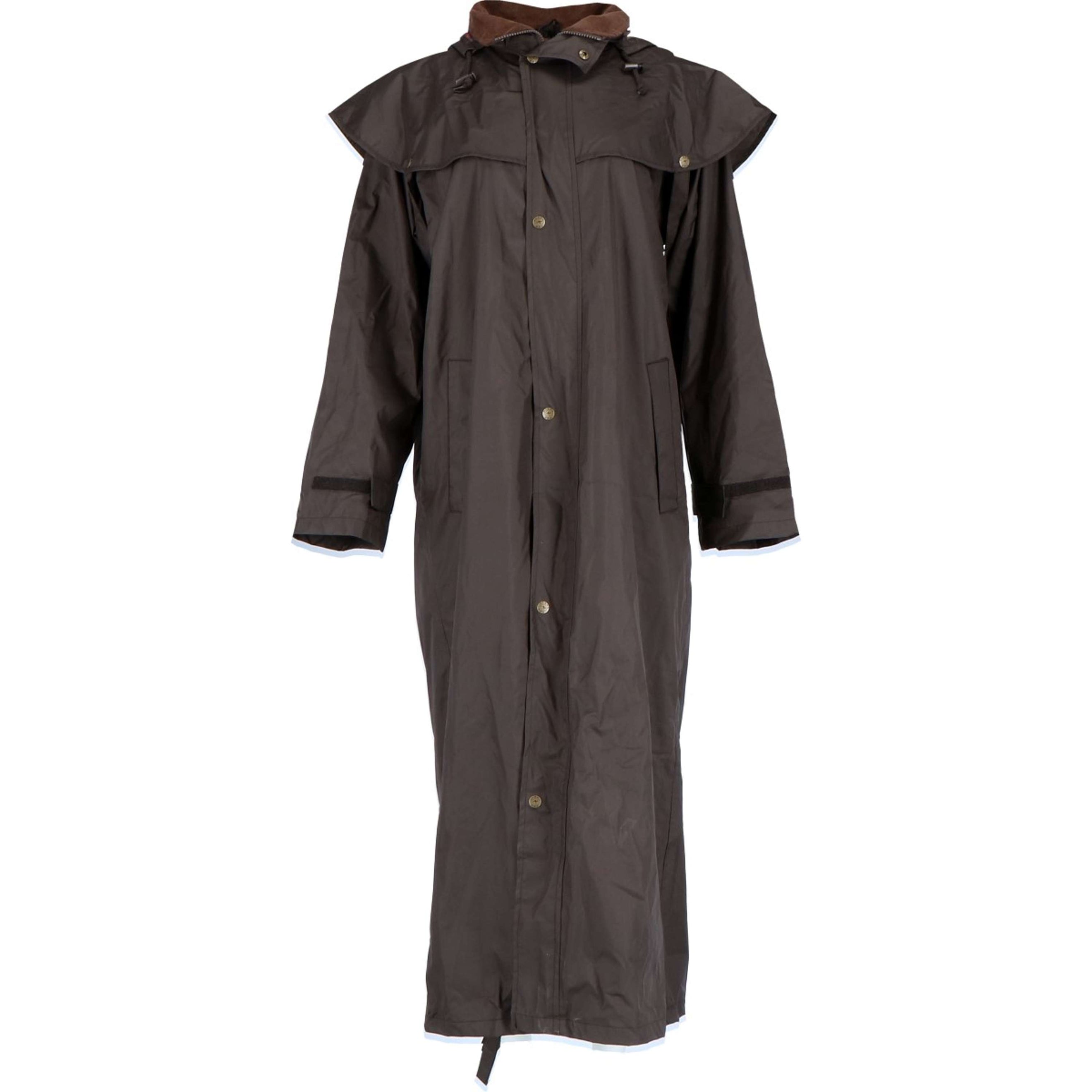 Scippis Black Roo Coat Stockman Rain Cowboy Brown