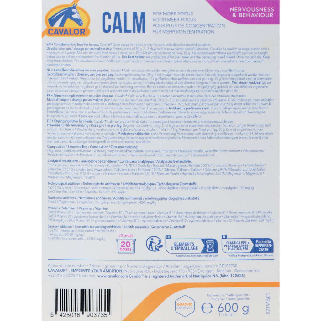 Cavalor Tranquilizer Calm