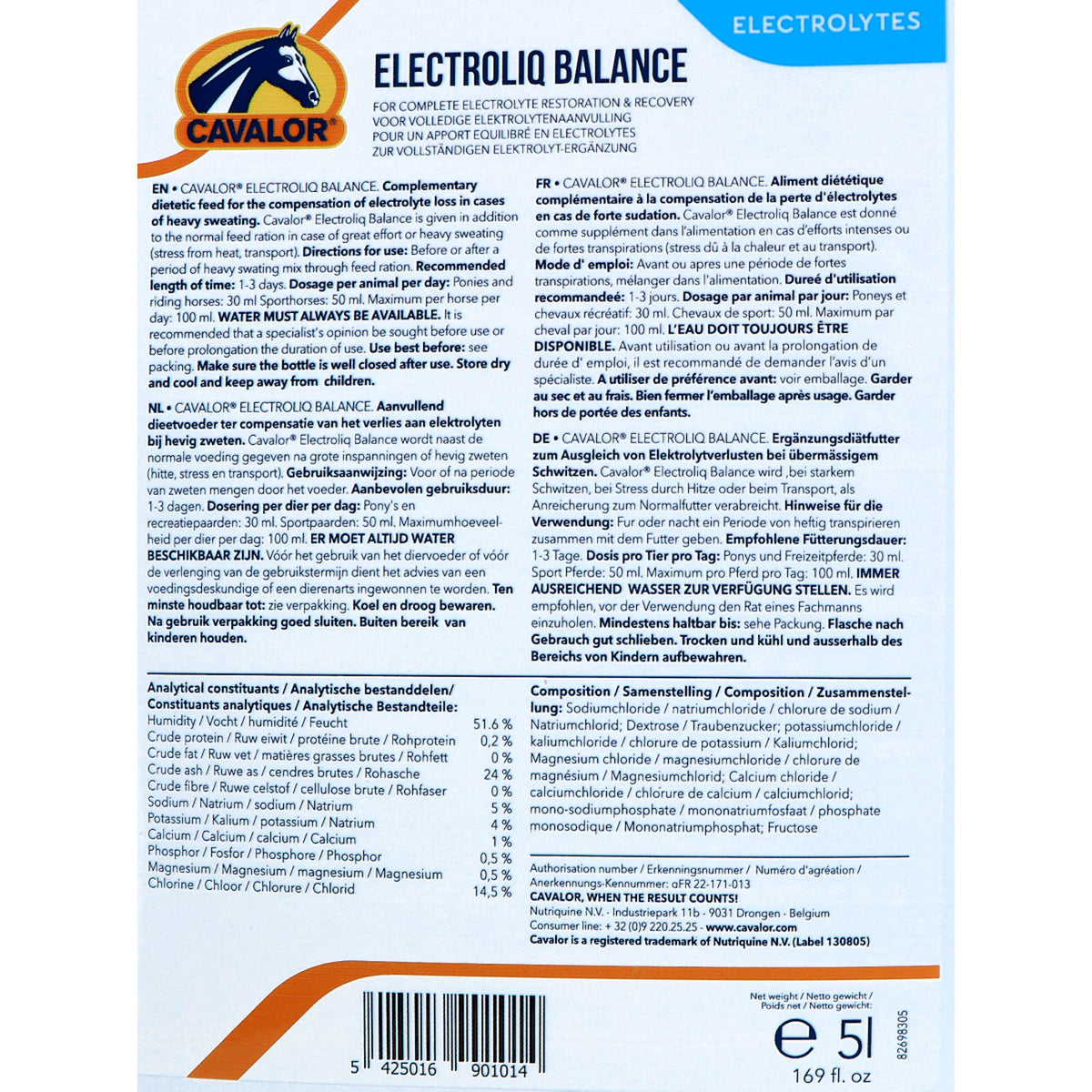 Cavalor Electrolytes Electroliq Balance