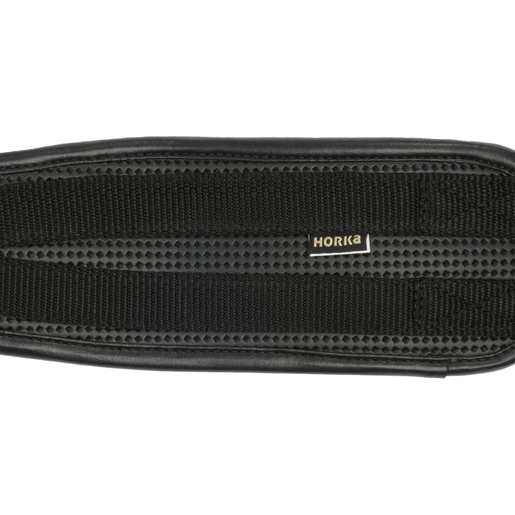 HORKA Girth Gp Shaped Waffle Weave One Side Elastic Black/Silver