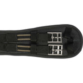 HORKA Dressage Girth Shaped Waffle Weave Black/Silver