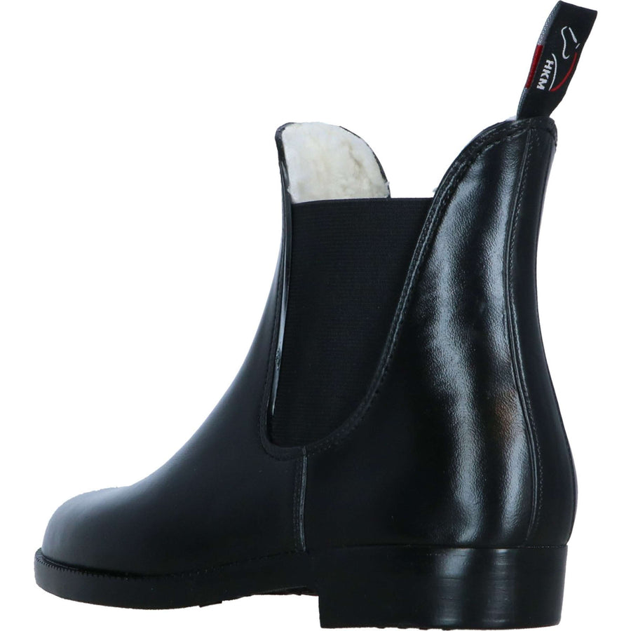 HKM Jodhpur Boots Soft Teddy Lining Black