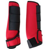 HKM Leg protection Colour Neoprene Red/Black