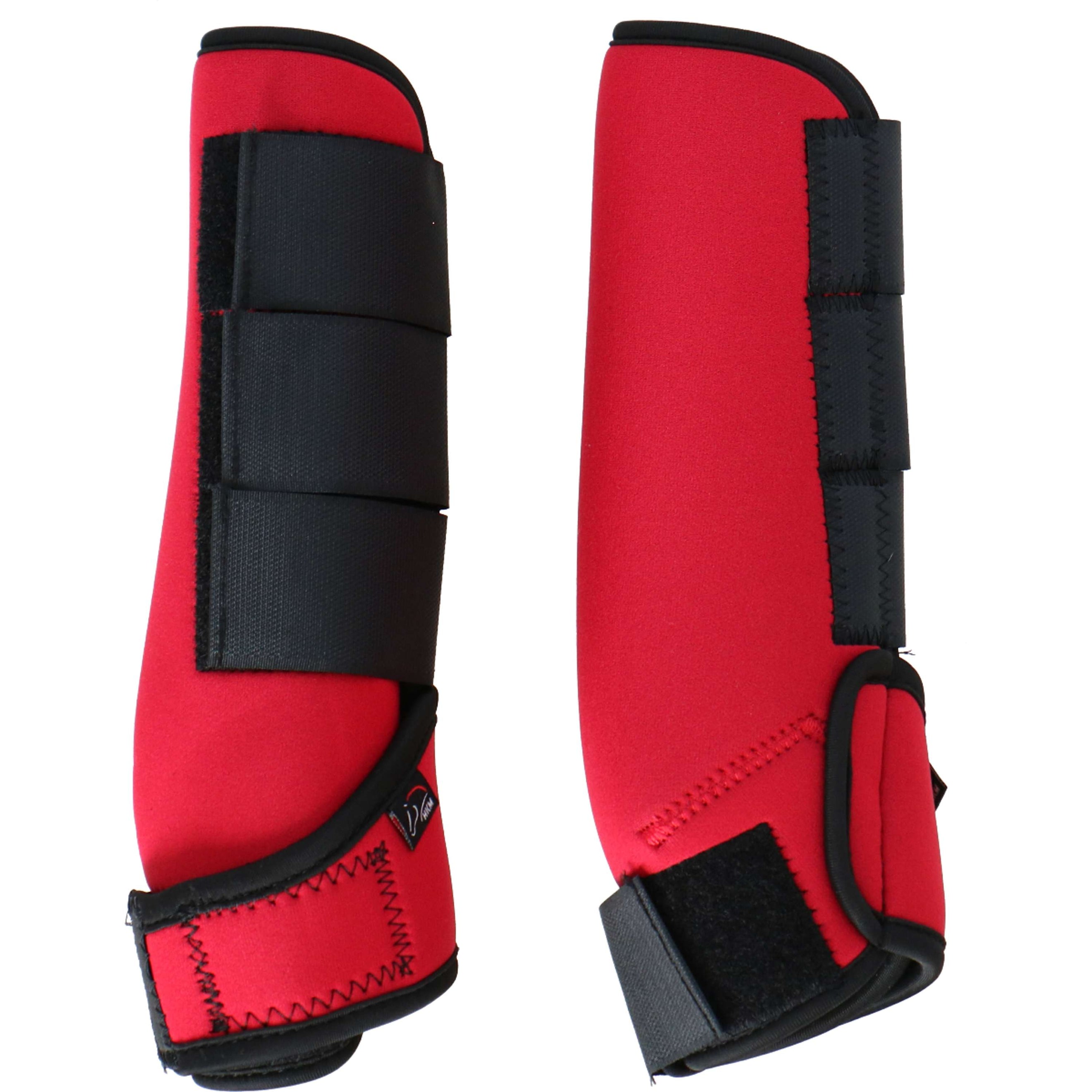 HKM Leg protection Colour Neoprene Red/Black