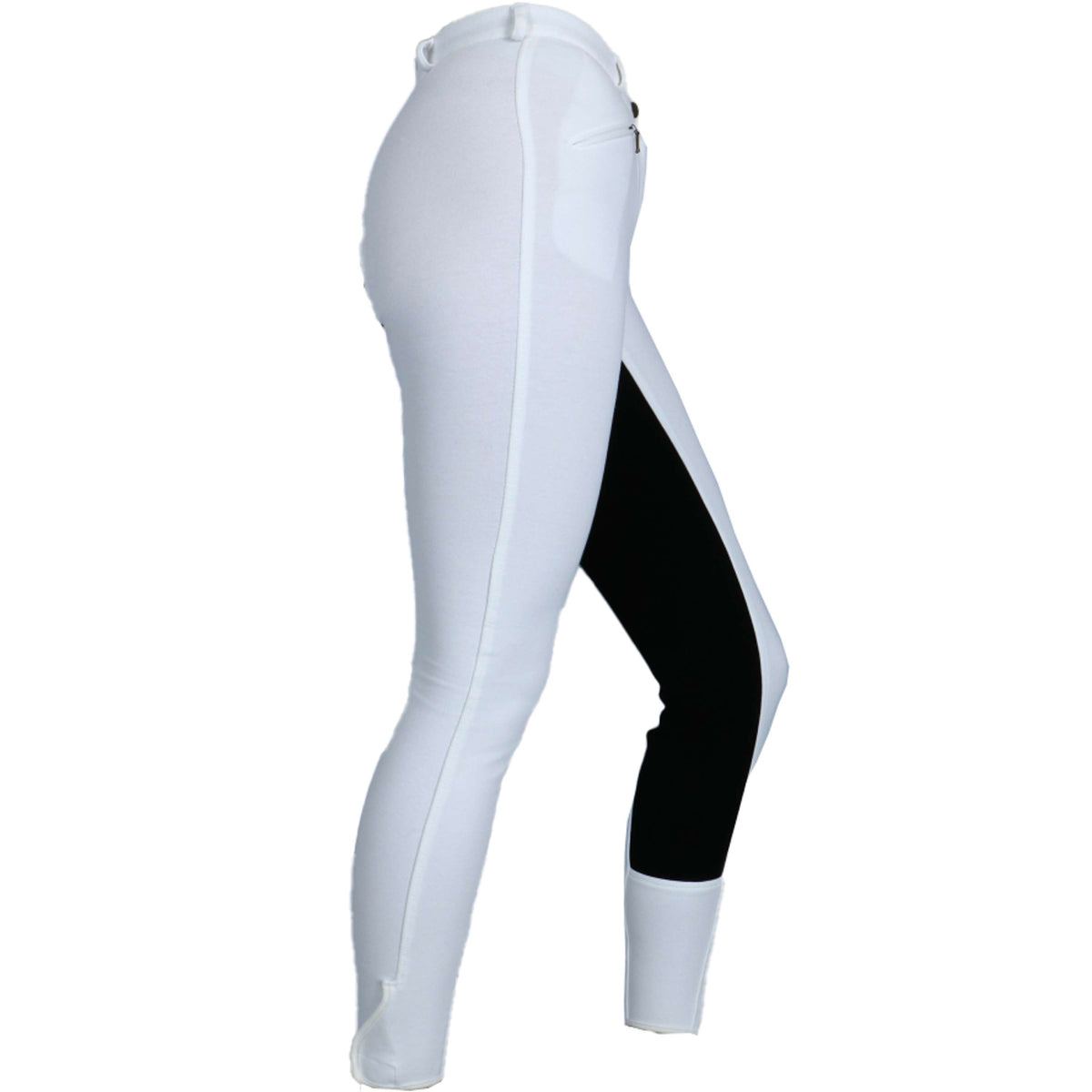 HKM Breeches Basic Belmtex Grip 3/4 Seat White/Black