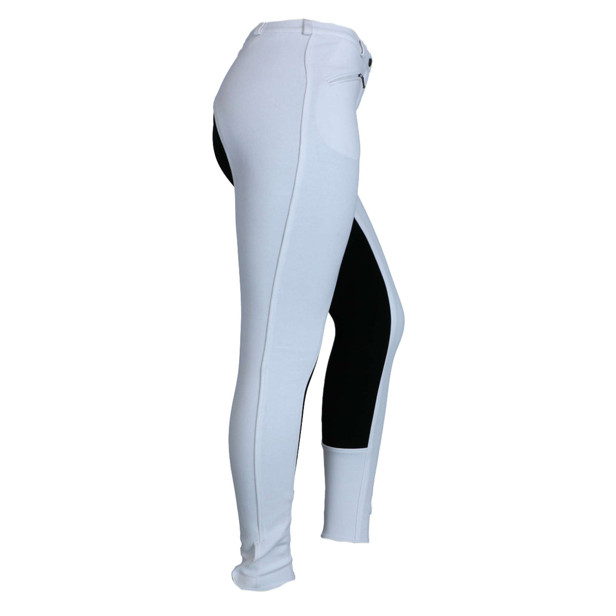 HKM Breeches Basic Belmtex Grip 3/4 Seat Ladies White/Black