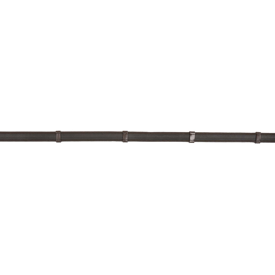 HKM Reins Interwoven Rubber Brown