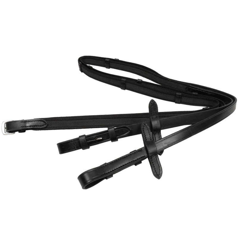 HKM Reins Interwoven Rubber Black