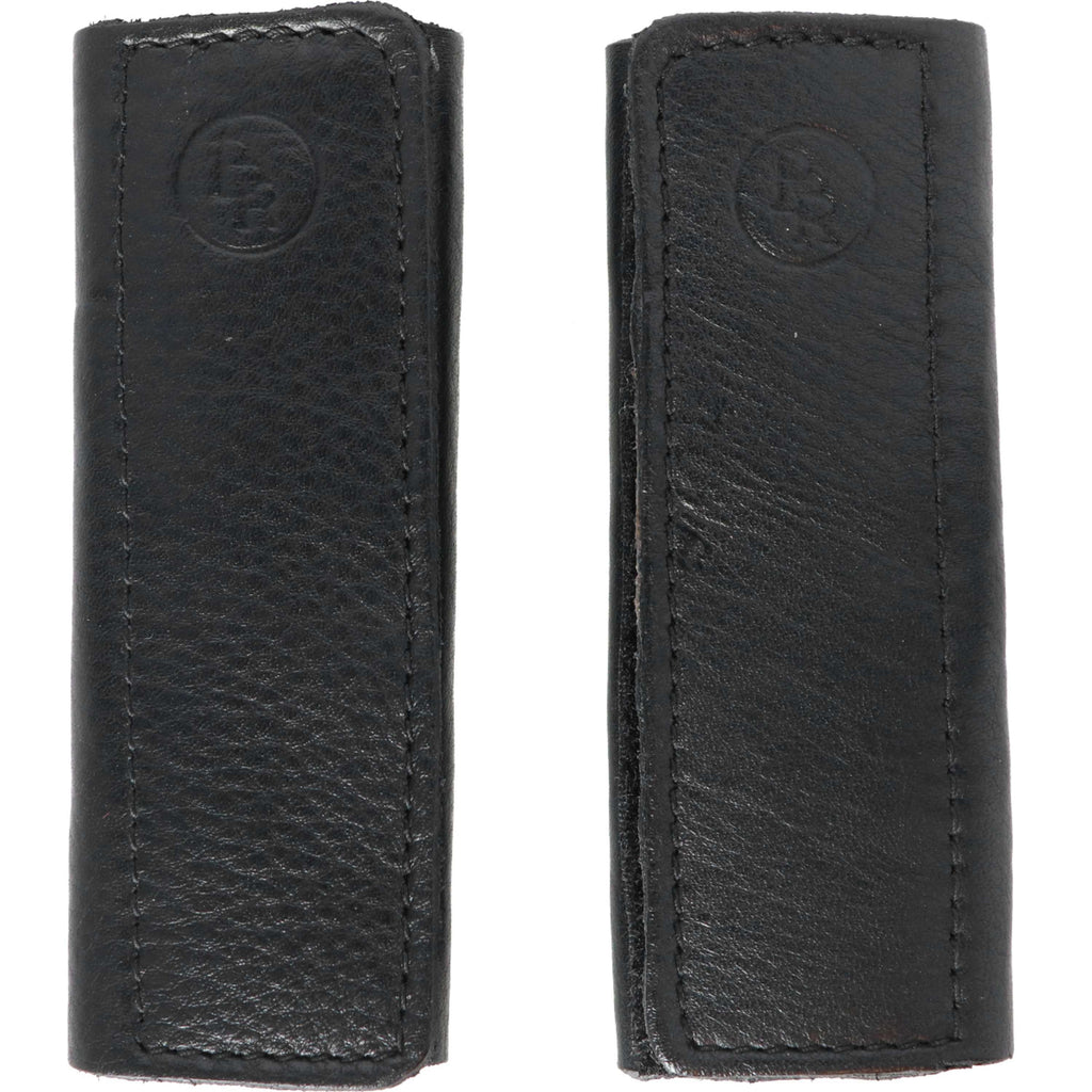 BR Stirrup Strap Covers Soft Leather with a Chain Black