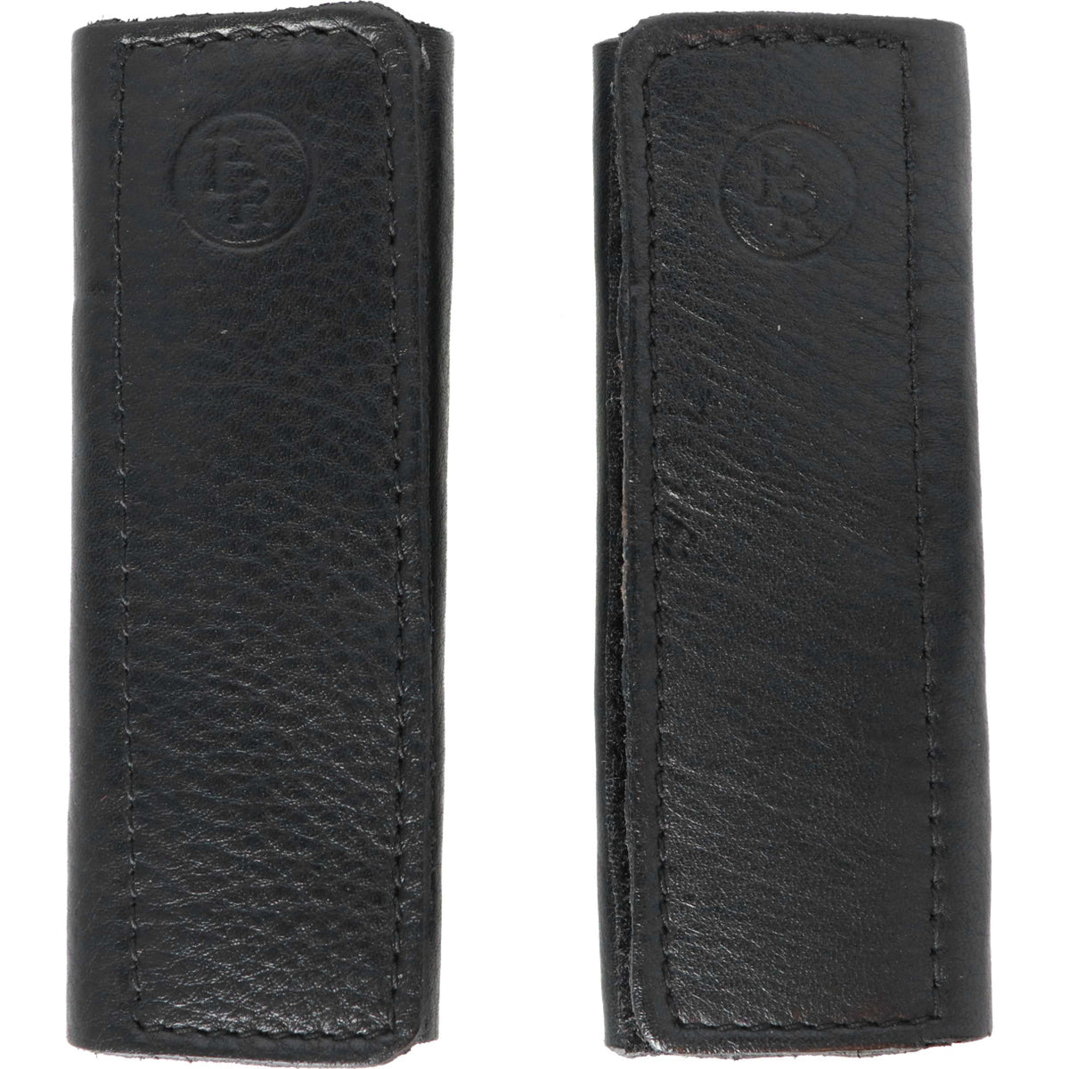 BR Stirrup Strap Covers Soft Leather with a Chain Black