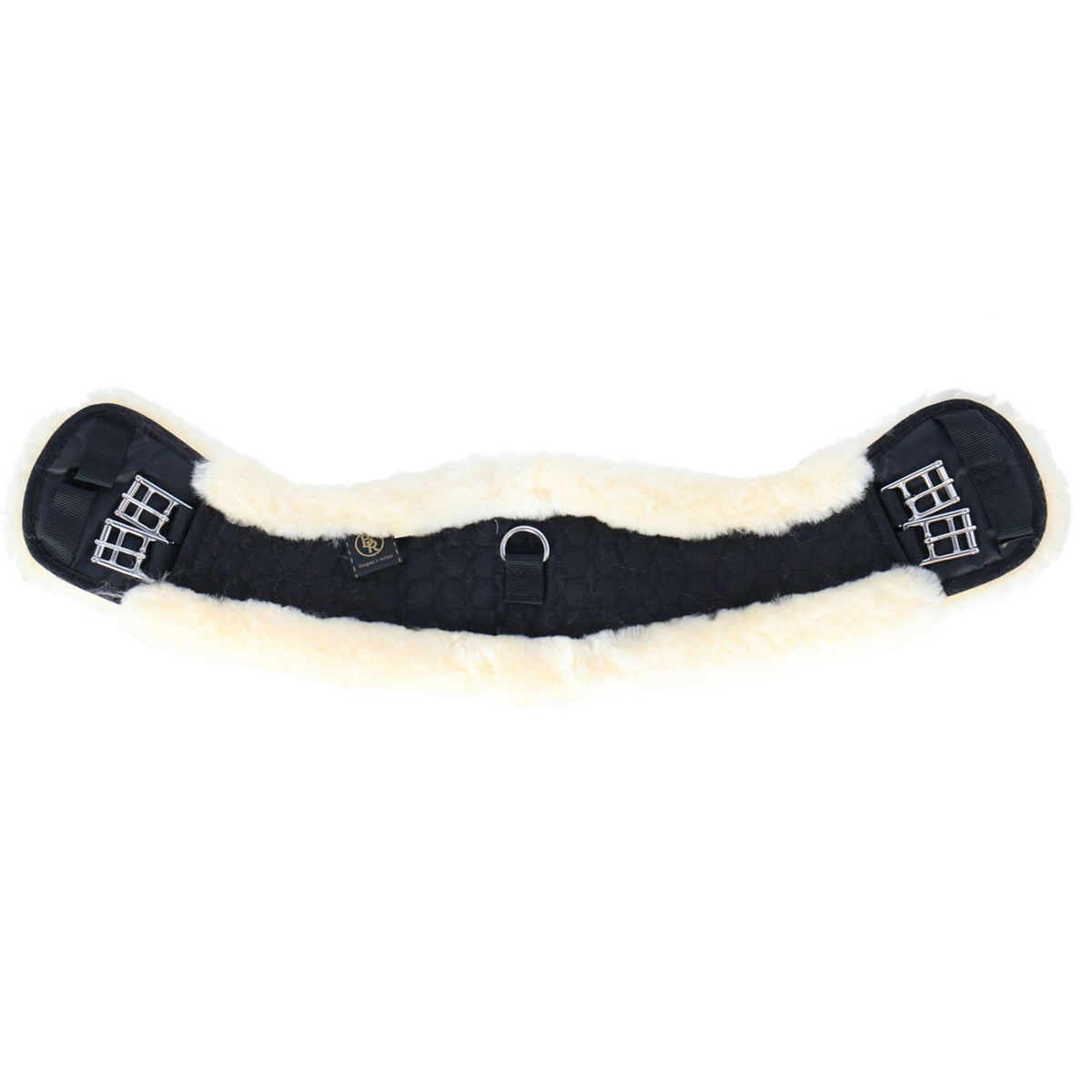 BR Girth Eclipse Round with Sheepskin Black