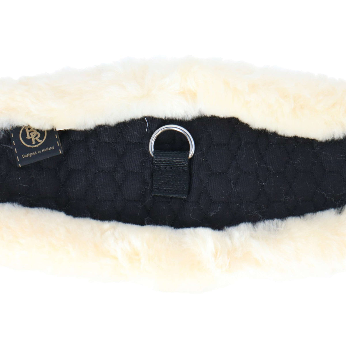 BR Girth Eclipse Round with Sheepskin Black