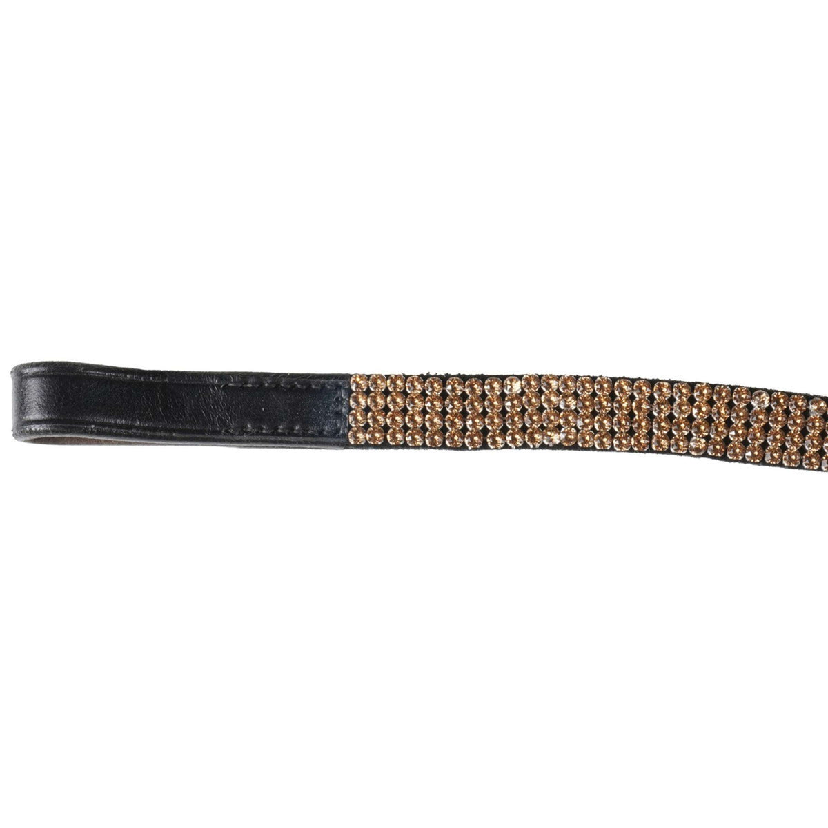 BR Browband Exclusive Curved Swarovski Black/L.Col.Topaz