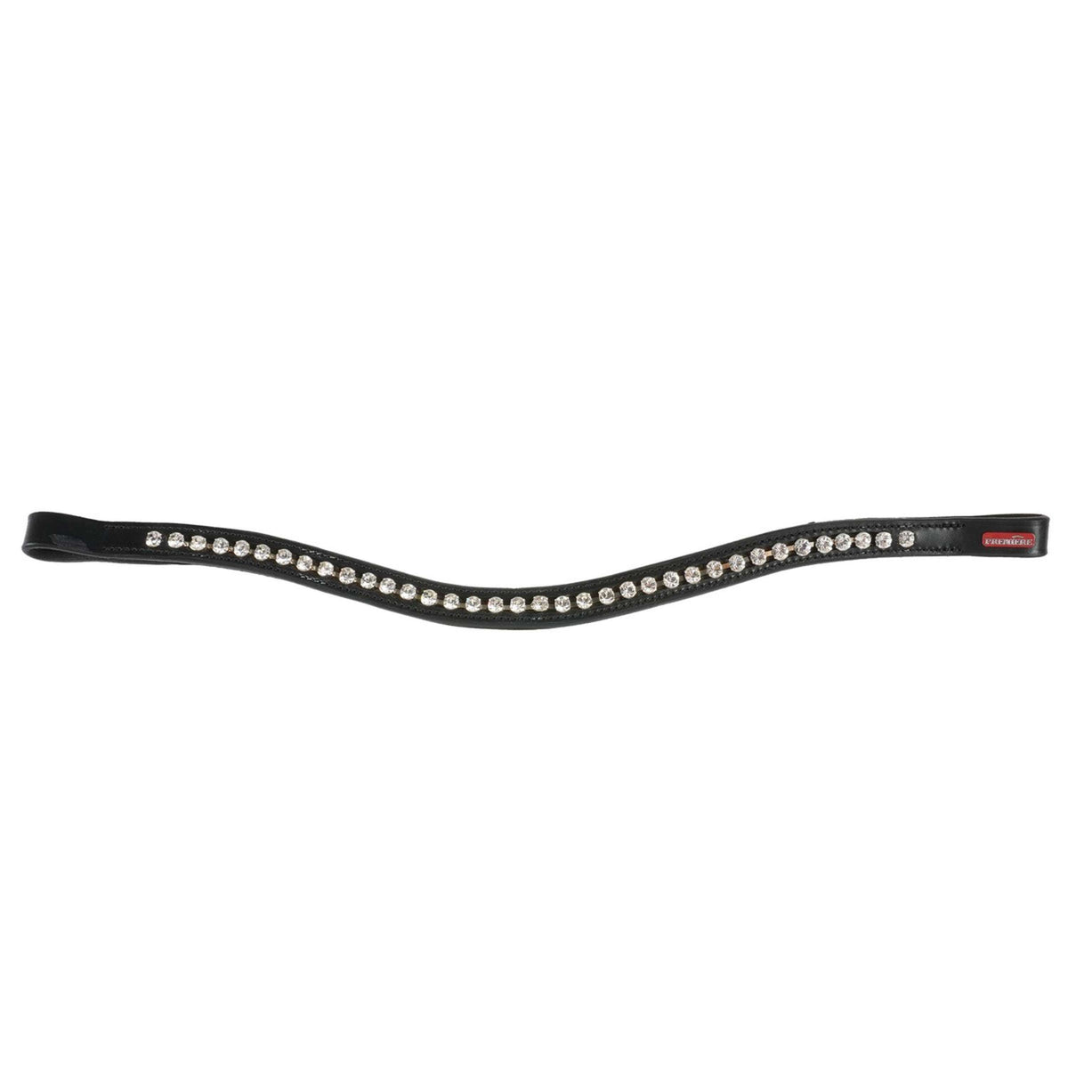 Premiere Browband Lyskamm Curved Crystal Black/White