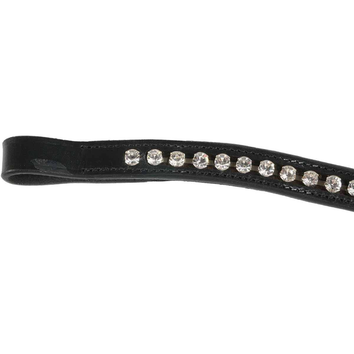 Premiere Browband Lyskamm Curved Crystal Black/White