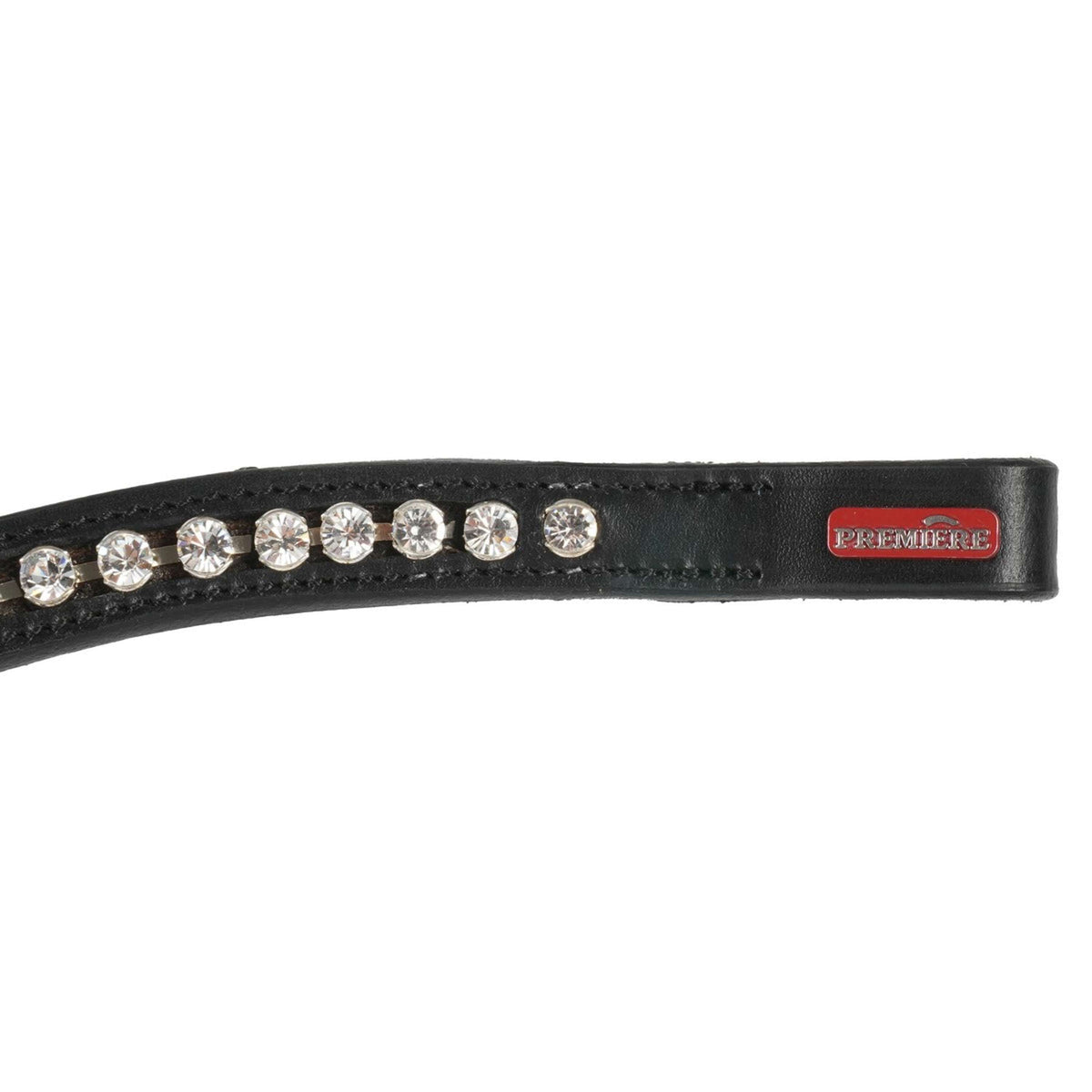 Premiere Browband Lyskamm Curved Crystal Black/White