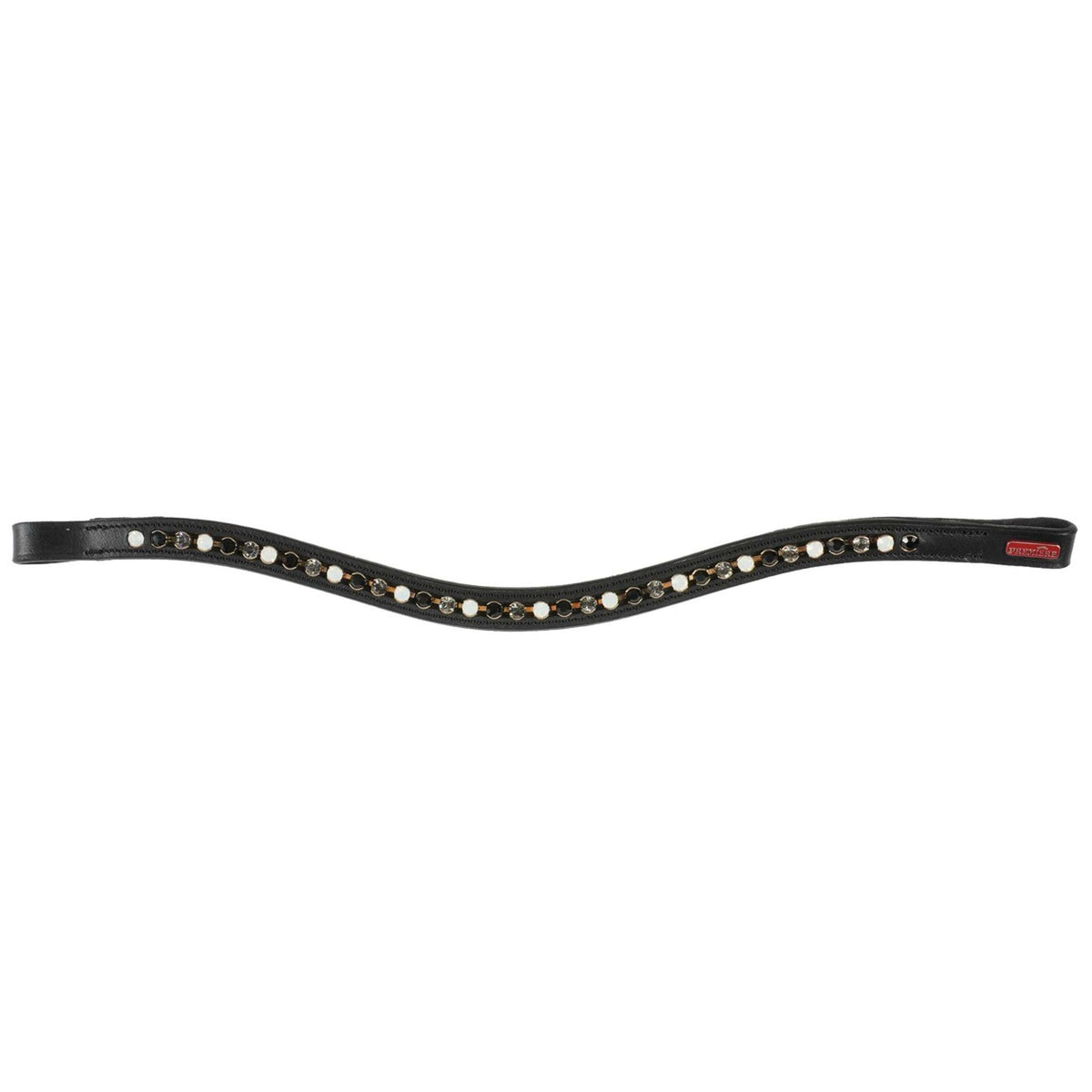 Premiere Browband Lyskamm Curved Crystal Black