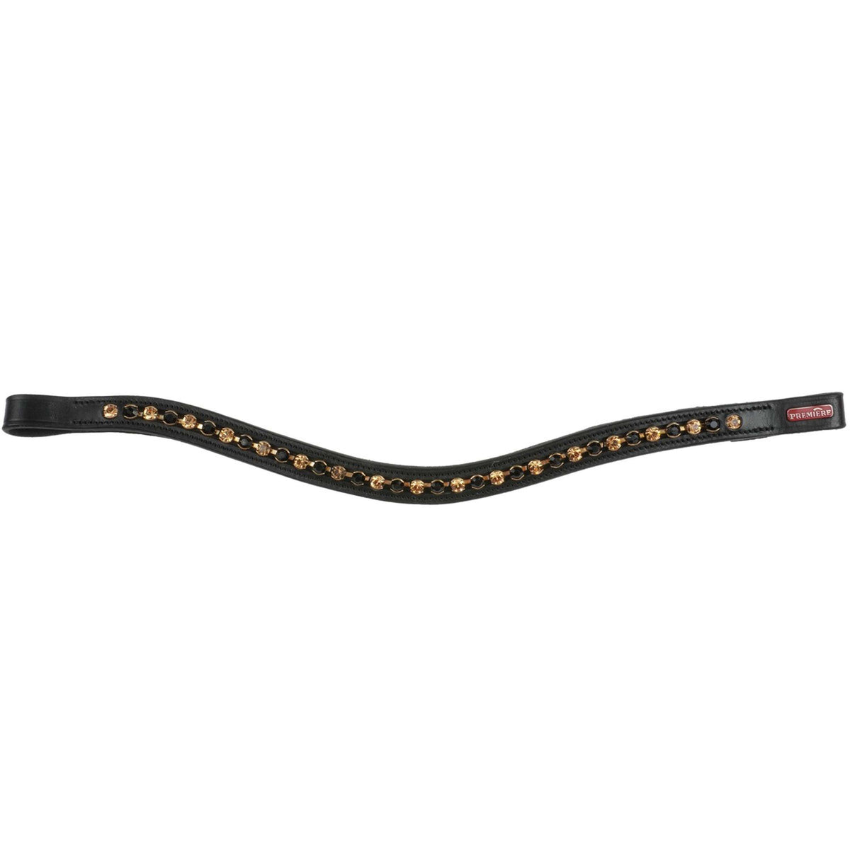 Premiere Browband Lyskamm Curved Crystal Black/White Topaz