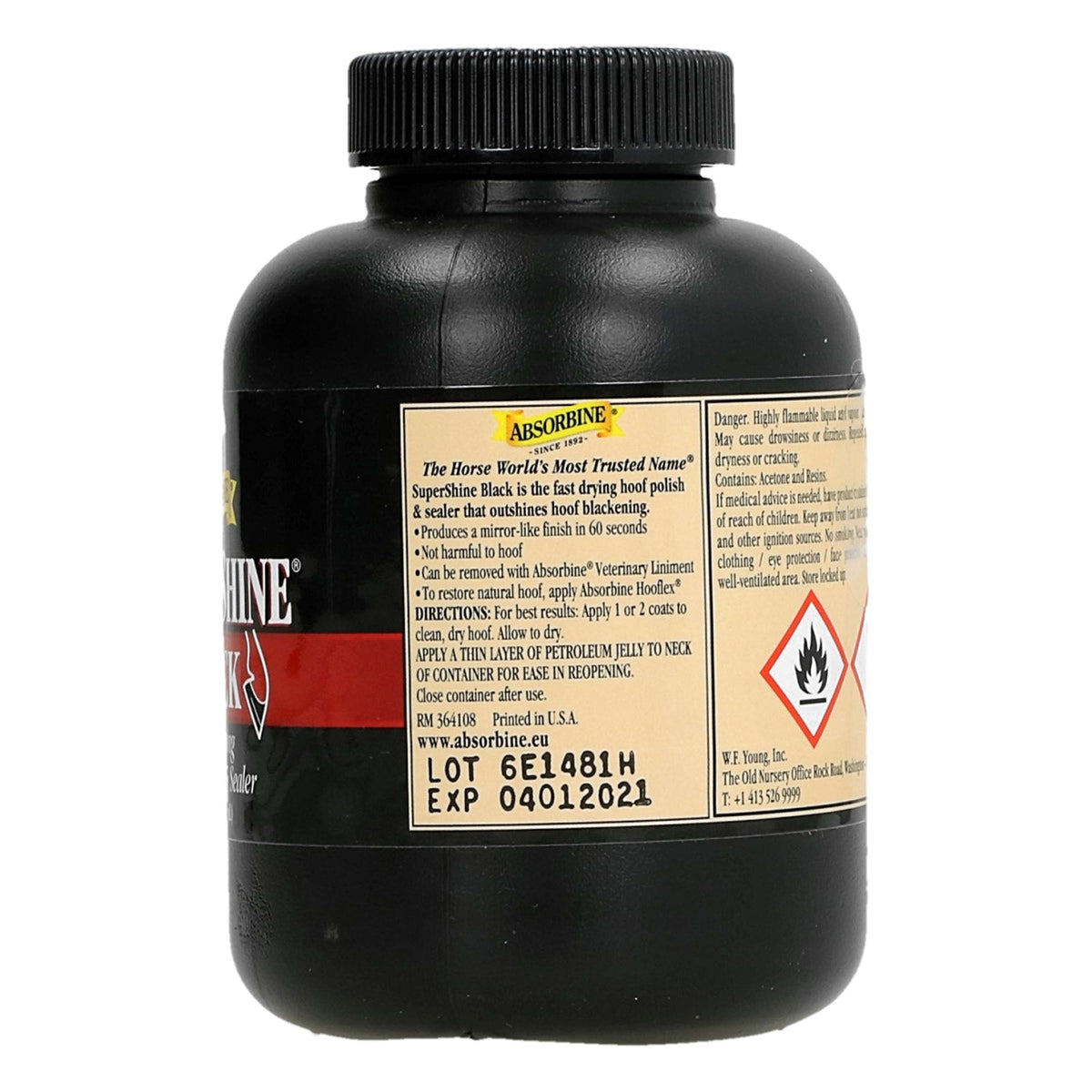 Absorbine Hoof Oil Super Shine Black