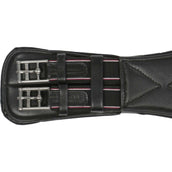 HORKA Dressage Girth Soft Padded Leather Black/Silver