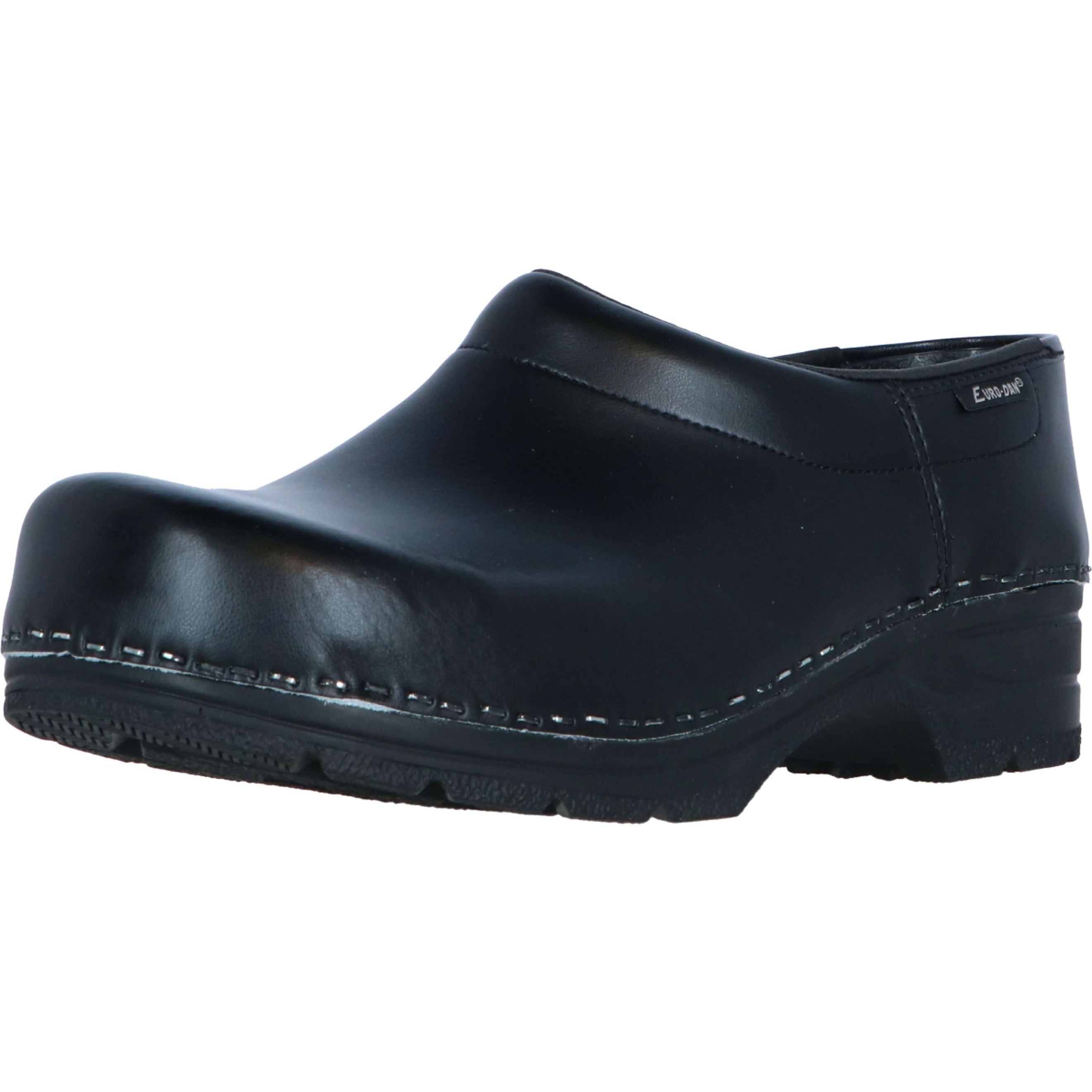 Euro-Dan Clog Sigge PU with a Tight Heel Black