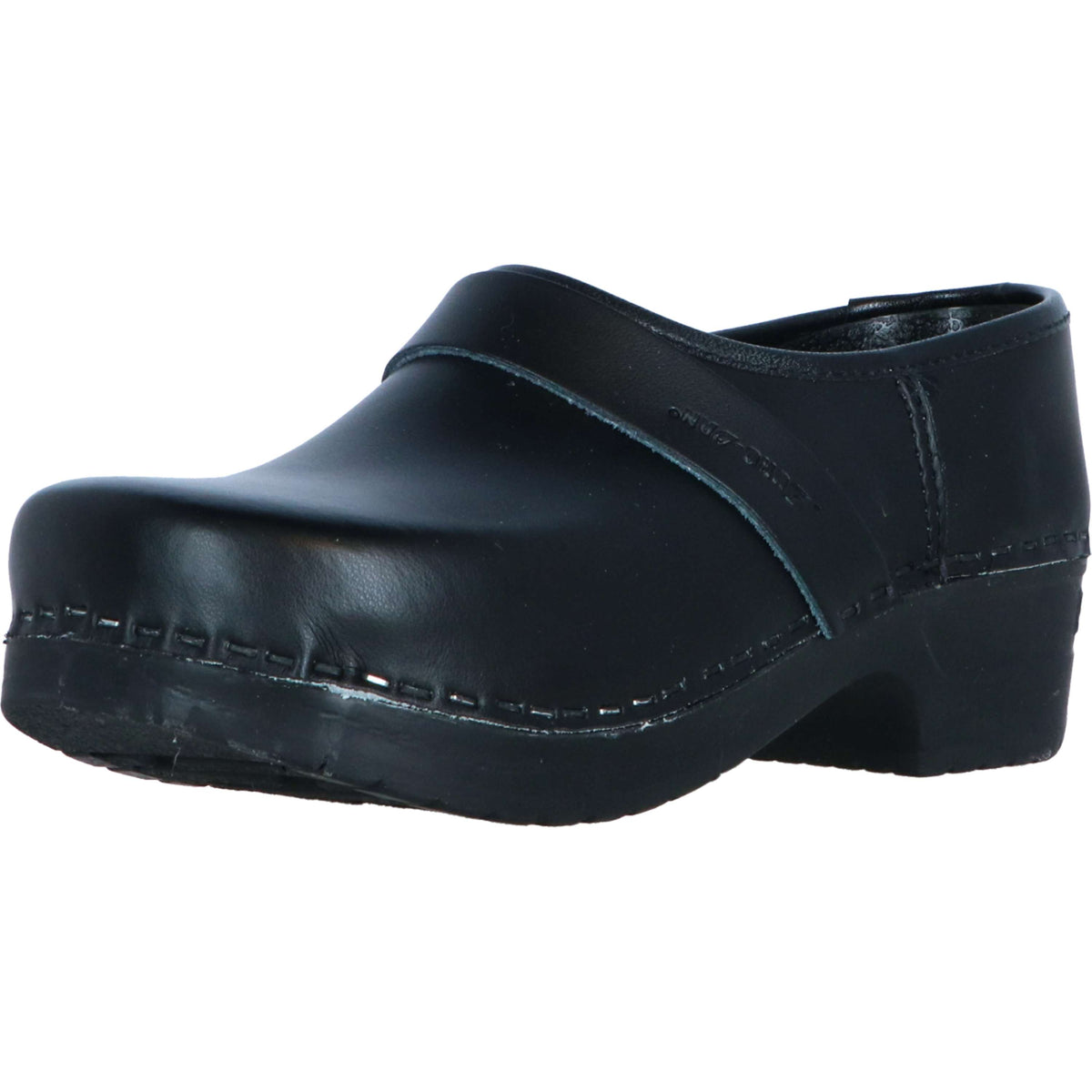 Euro-Dan Wooden Clog Lucas PU and Wood with Dense Heel Children Black