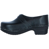 Euro-Dan Wooden Clog Lucas PU and Wood with Dense Heel Children Black