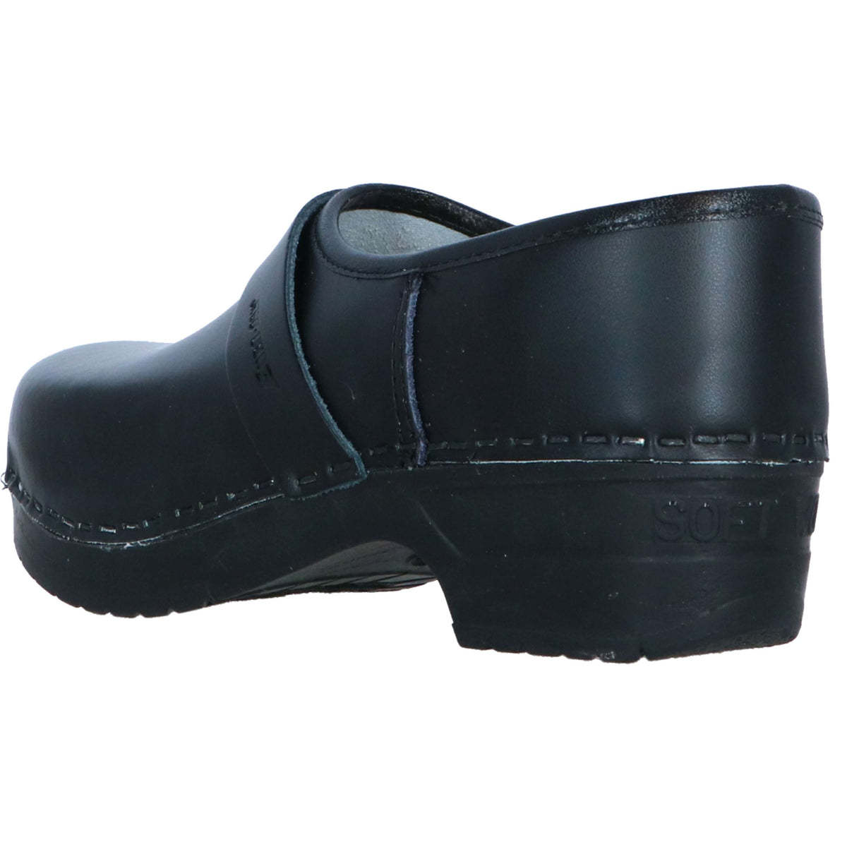 Euro-Dan Wooden Clog Lucas PU and Wood with Dense Heel Children Black