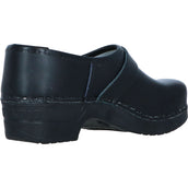 Euro-Dan Wooden Clog Lucas PU and Wood with Dense Heel Children Black